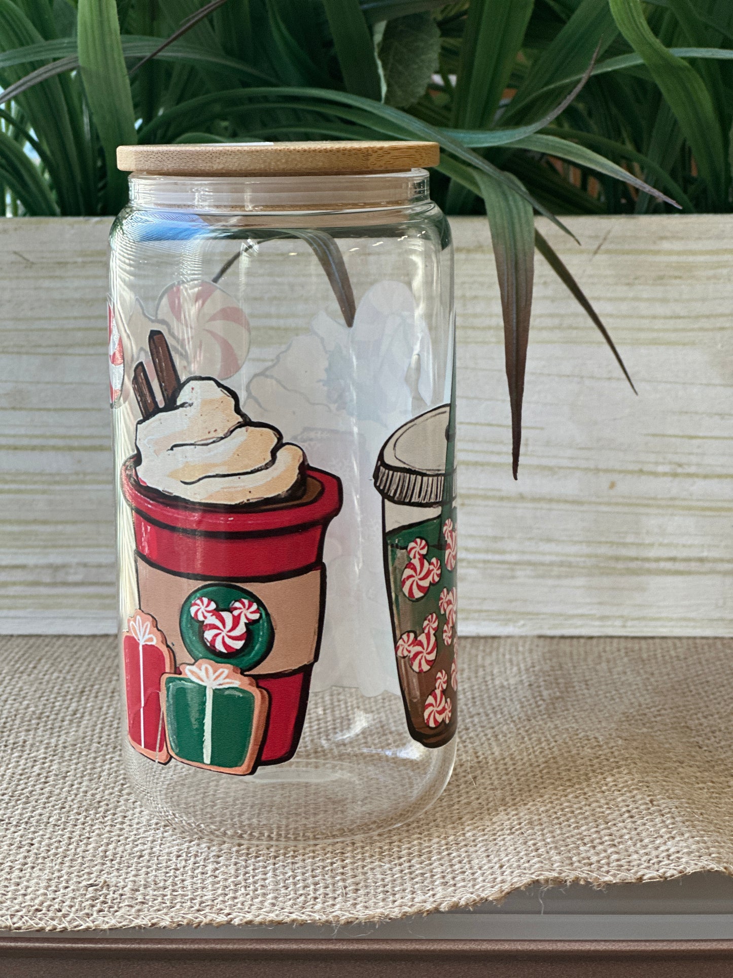Christmas Drink Glass Cup