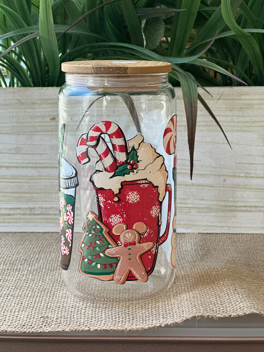 Christmas Drink Glass Cup