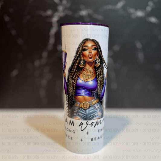 I Am Woman W/Purple Top