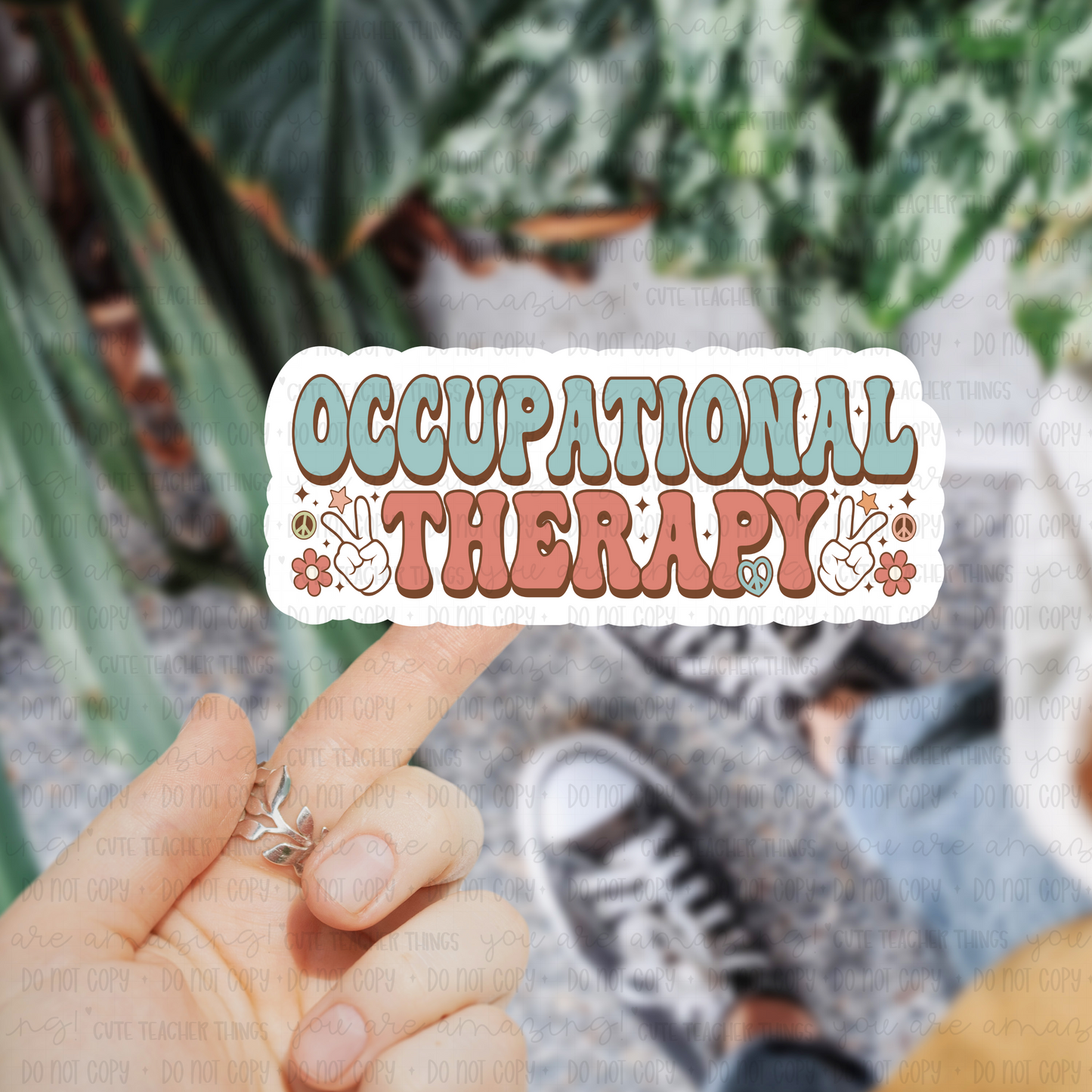 Occupational Therapy Peace Sticker