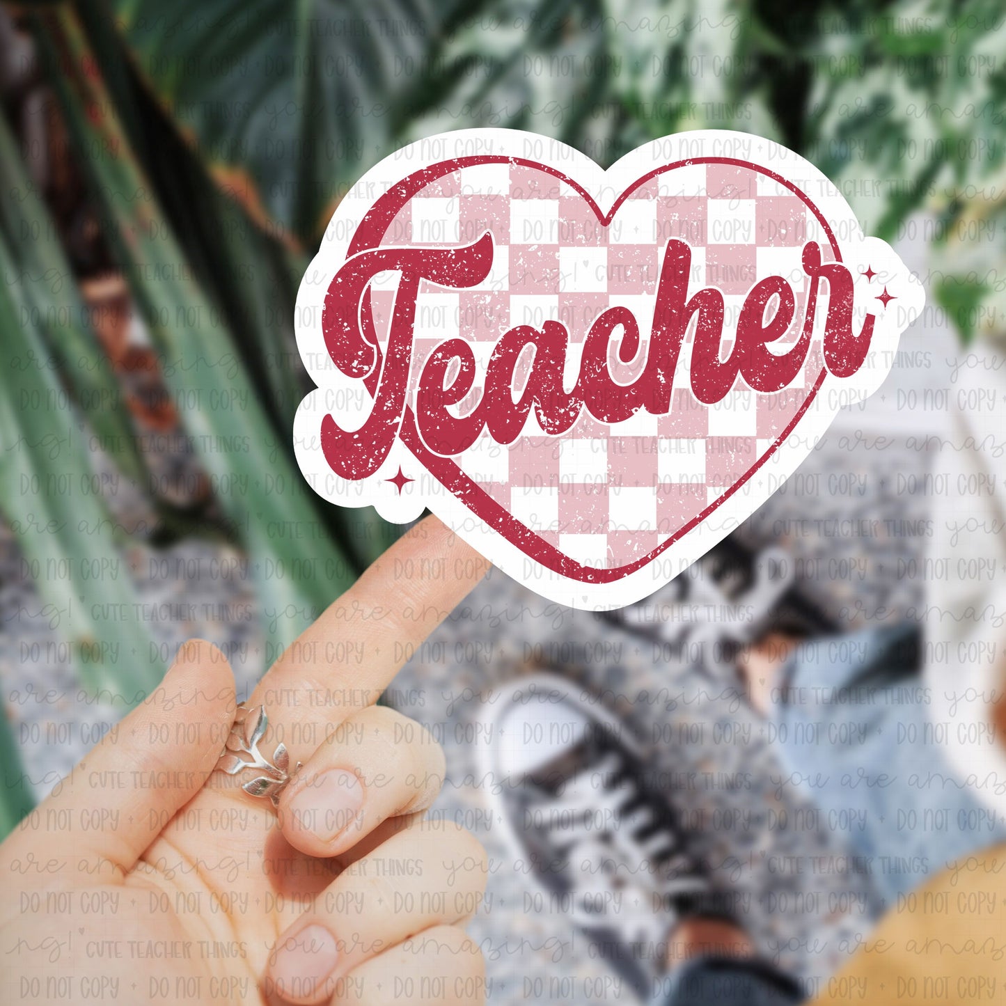 Teacher Heart Sticker