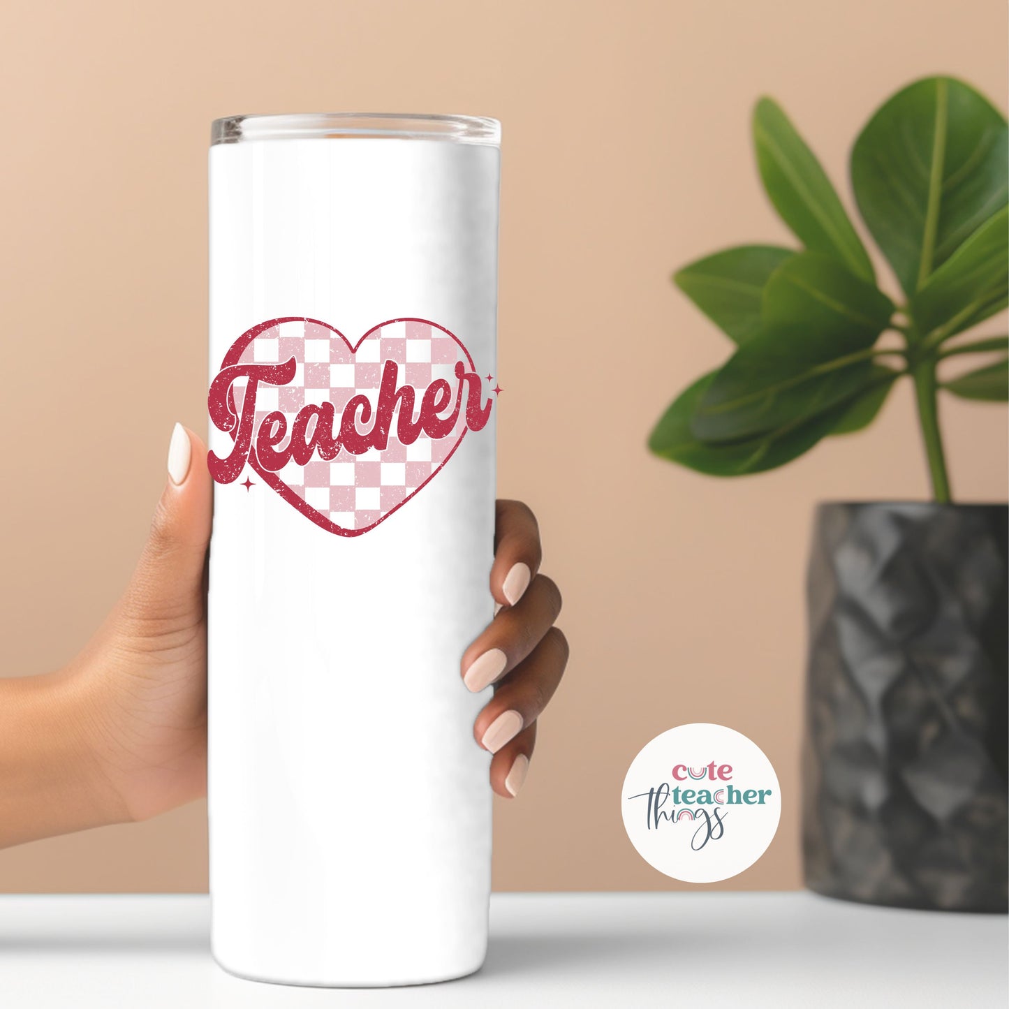 Teacher Heart Tumbler