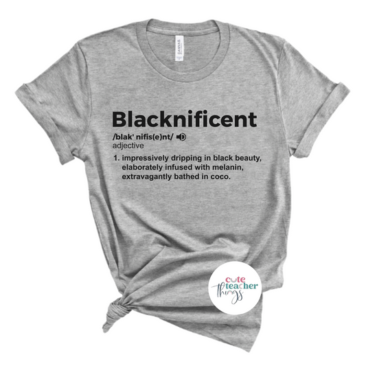 blacknificent definition tee, melanin, black queen shirt