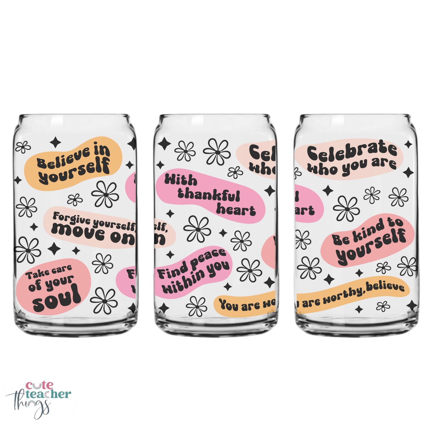 teacher glass drinkware, coffee lovers, perfect for cold beverages
