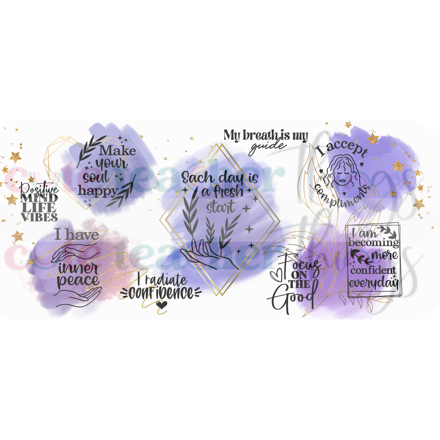 each day is a fresh start glass wrap design