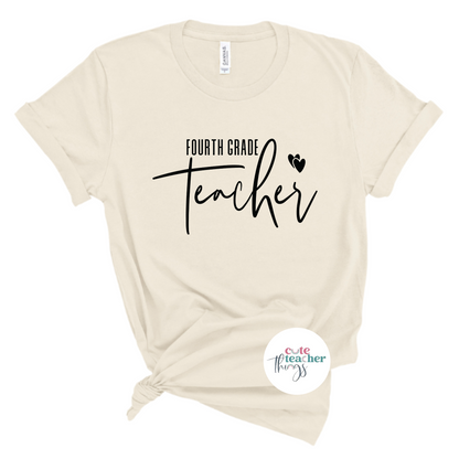 affirmation t-shirt, teacher life, fourth grade teacher unisex shirt