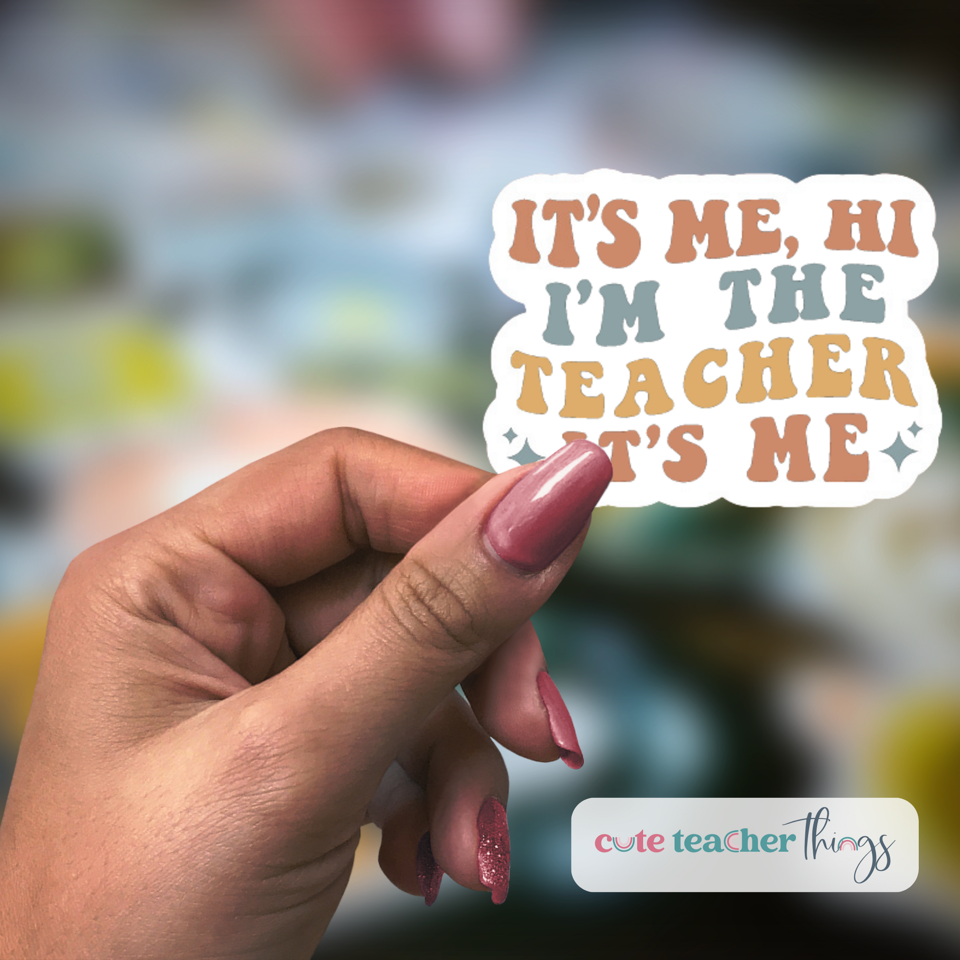 educators sticker, 2 to 3 inches diameter, waterproof sticker