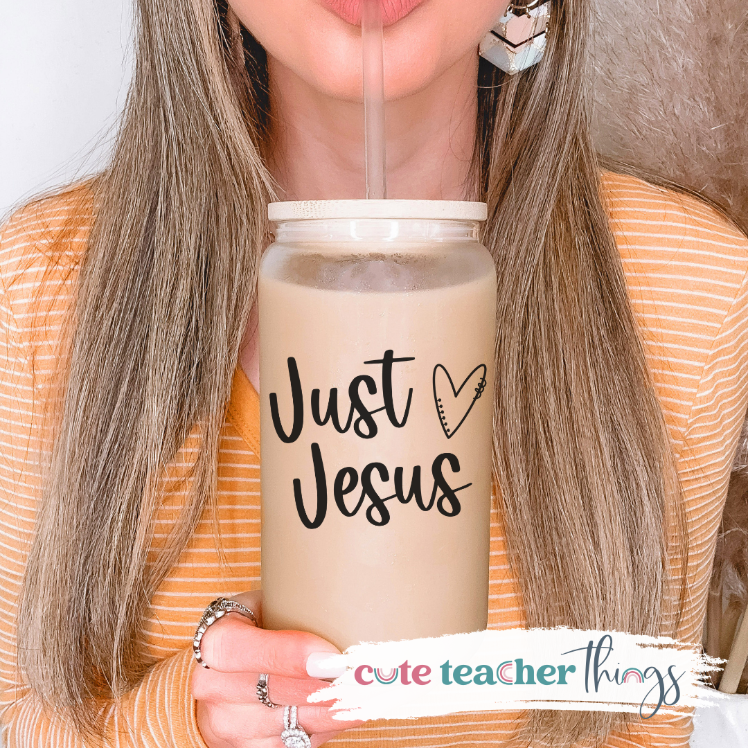 Just Jesus Glass Cup