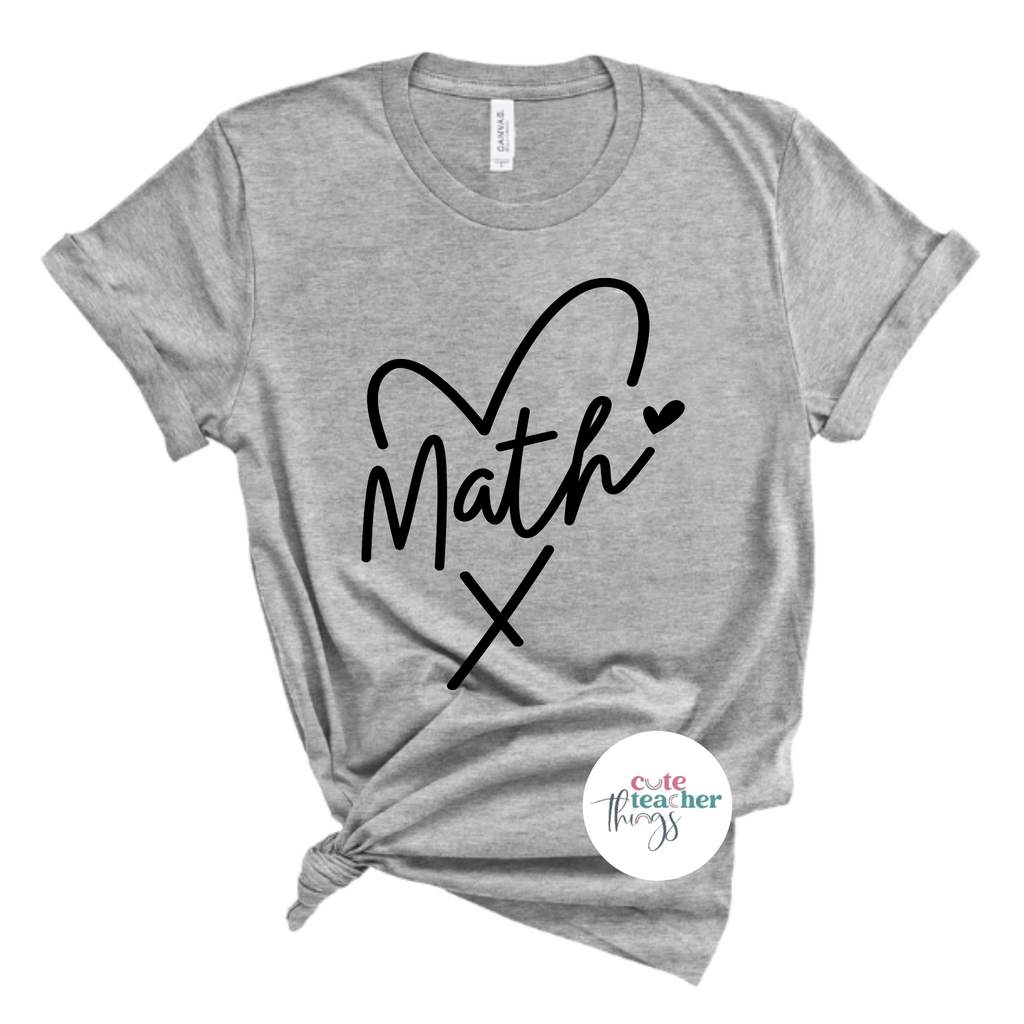 math heart tee, math lover t-shirt, Pi day shirt