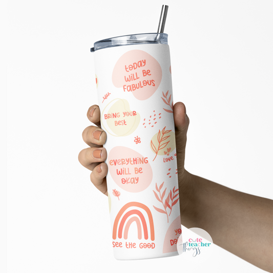 motivation tumbler, inspirational, positive affirmations tumbler