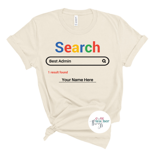 search best admin tee, school staff t-shirt, gift idea
