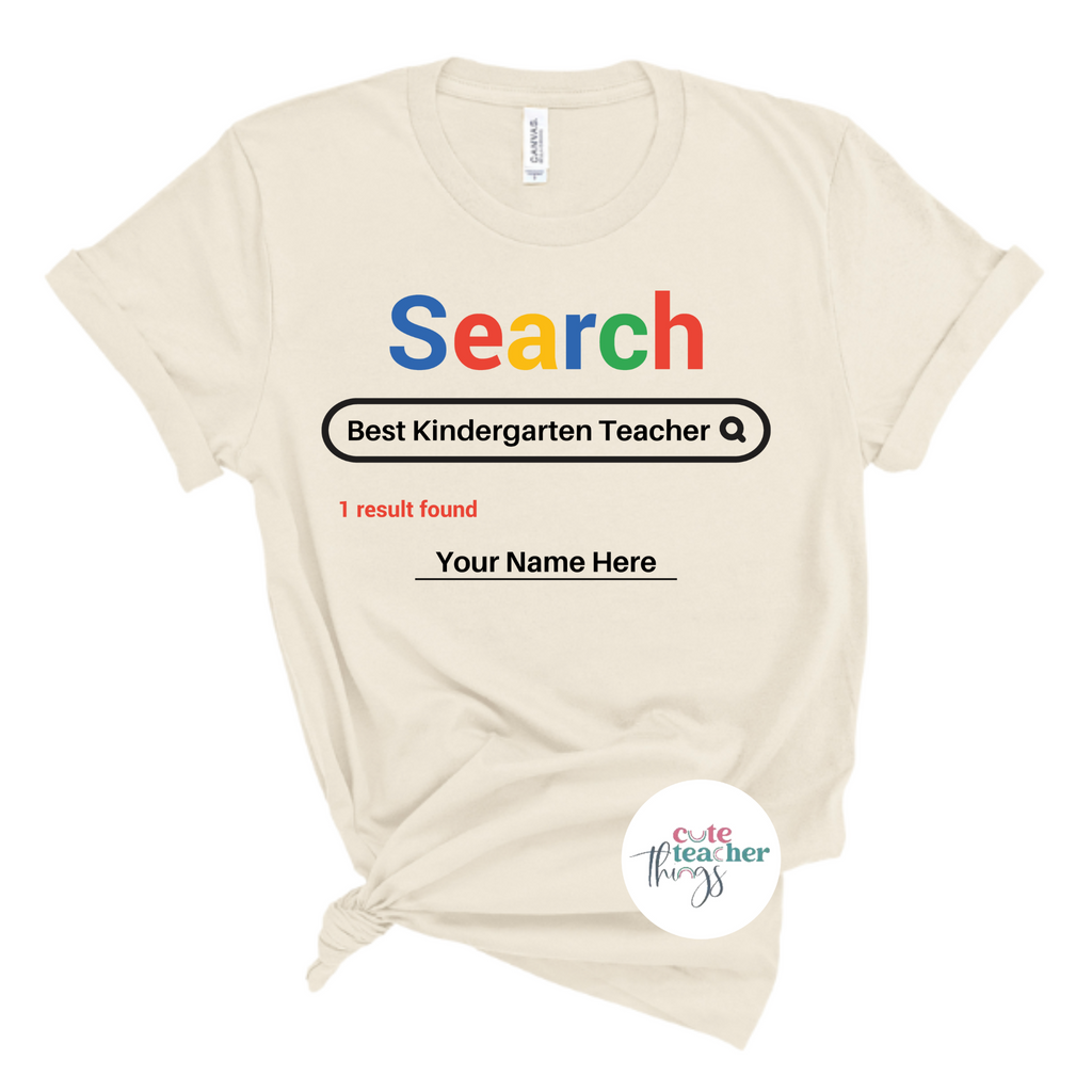 search best kindergarten teacher tee, kinder squad t-shirt, kindergarten tribe shirt