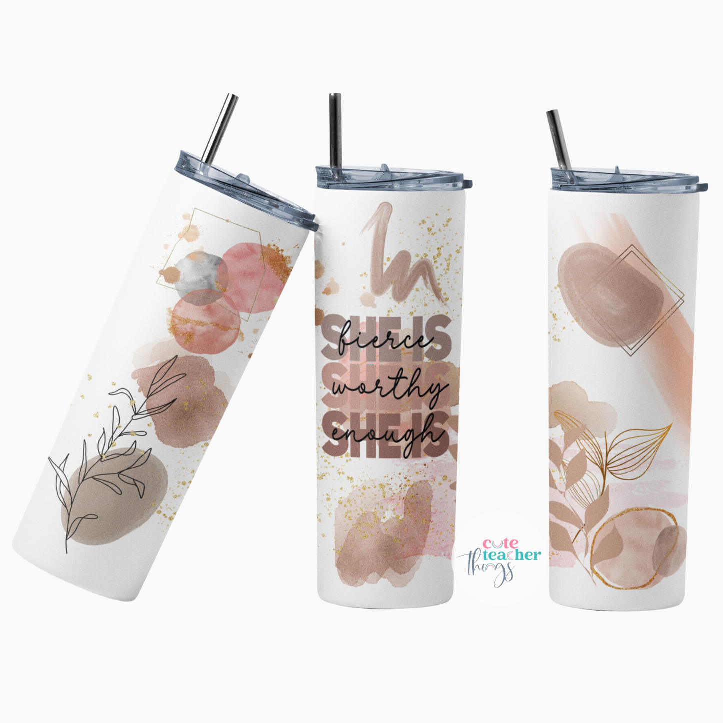 with lid and straw, 20 oz skinny tumbler, perfect gift idea for teachers
