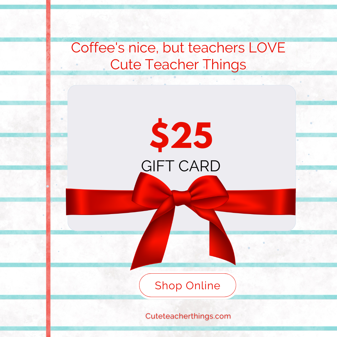 $25 gift card for teachers