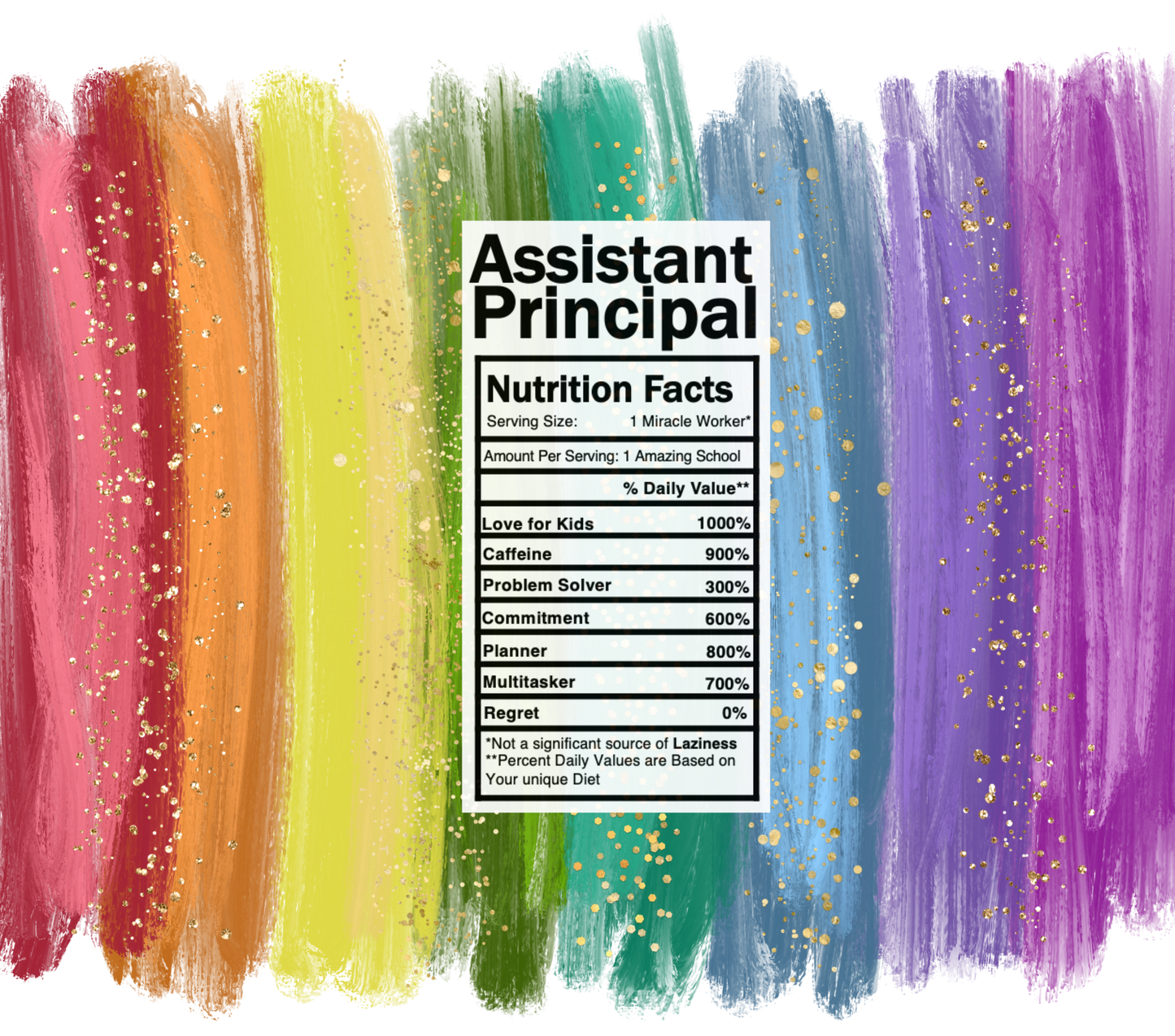 bright rainbow assistant principal nutrition facts svg