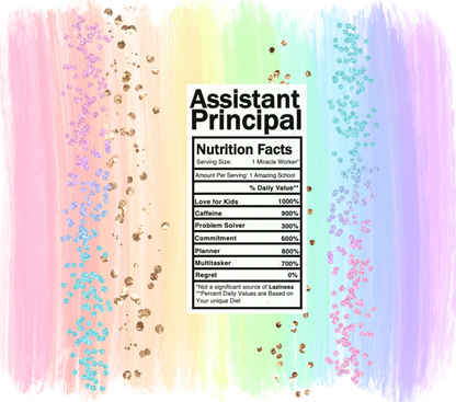 pastel rainbow assistant principal nutrition facts svg