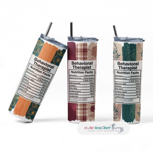 behavioral therapist nutrition facts fall collection design, double wall insulated skinny tumblers 