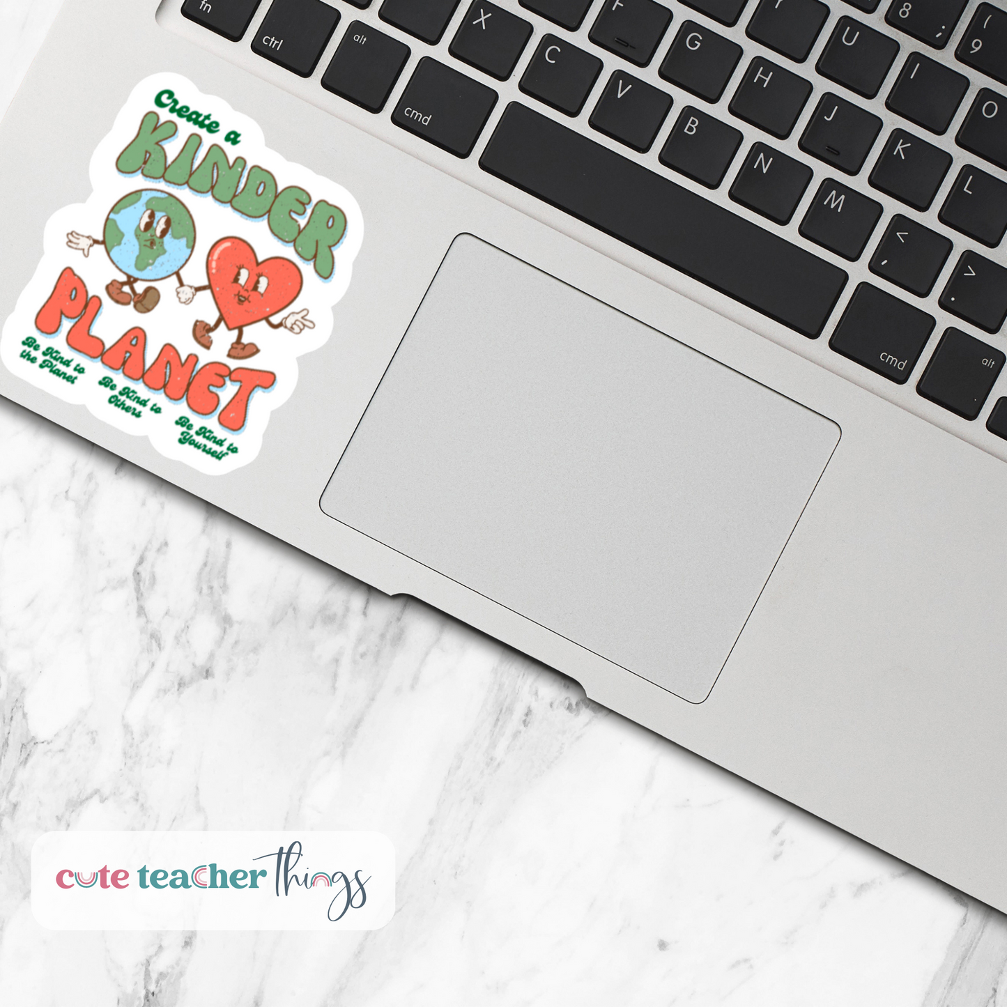earth day laptop sticker, mother nature, be kind to our planet