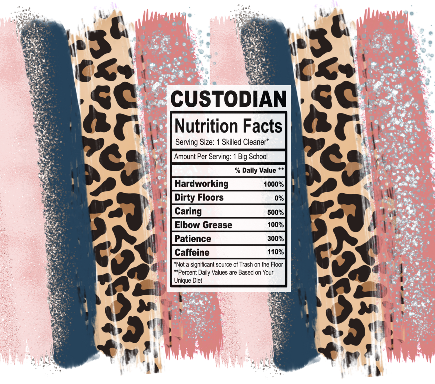 pink leopard custodian nutrition facts svg