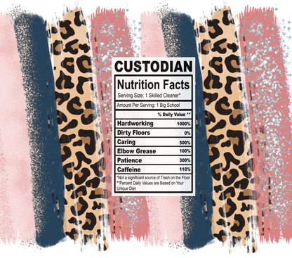 pink leopard custodian nutrition facts svg