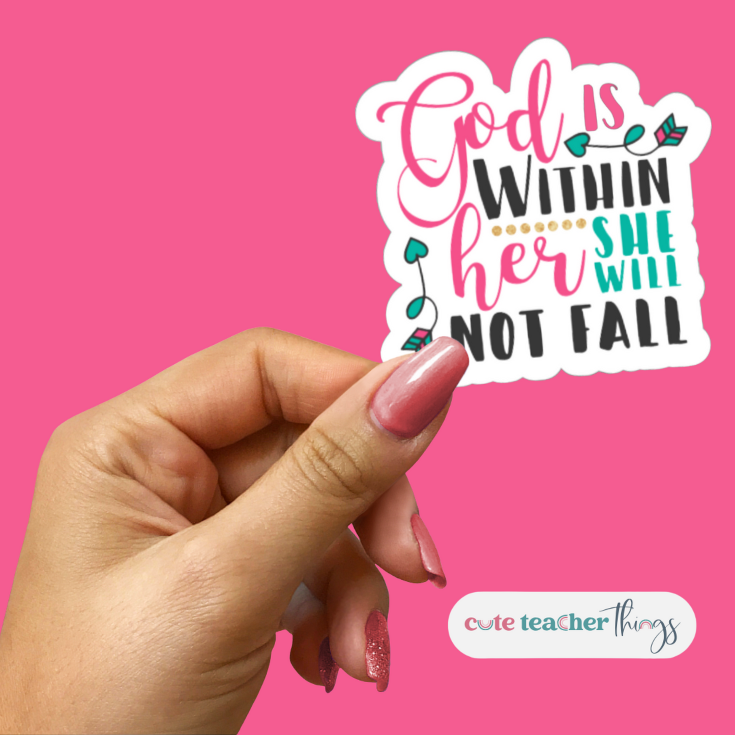 inspirational sticker, gift for christians