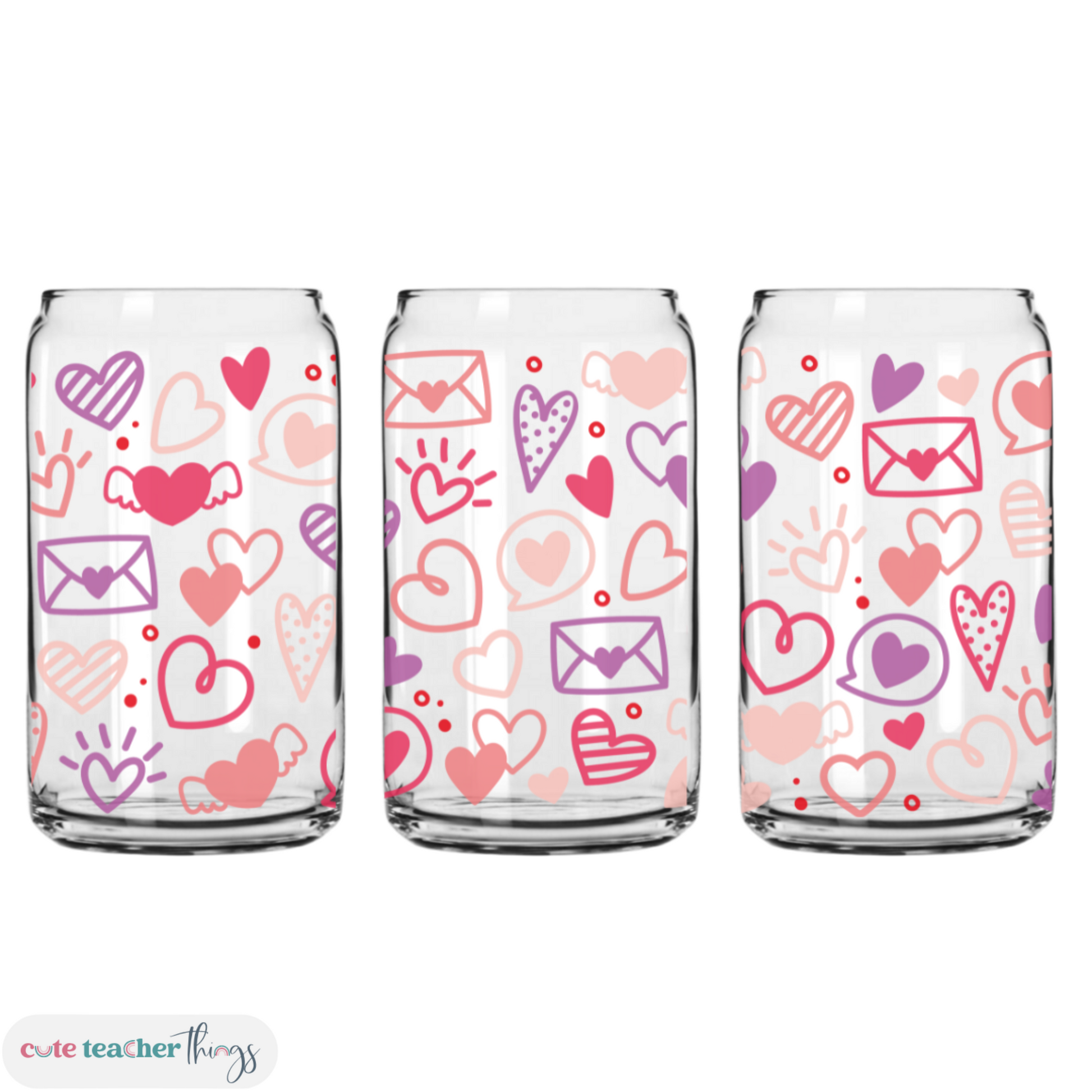 clear glass cup, perfect for cold beverages, valentines day gift