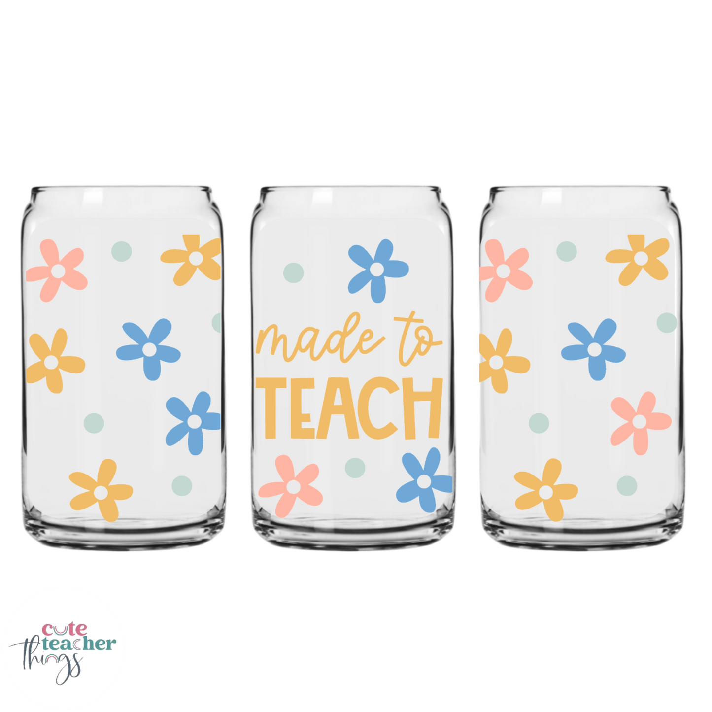 cute teacher glass cup, any occasion, glass cup with bamboo lid and straw