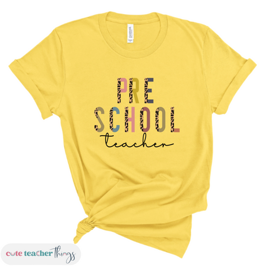 teacher ootd, preschool team shirt, teacher clothing