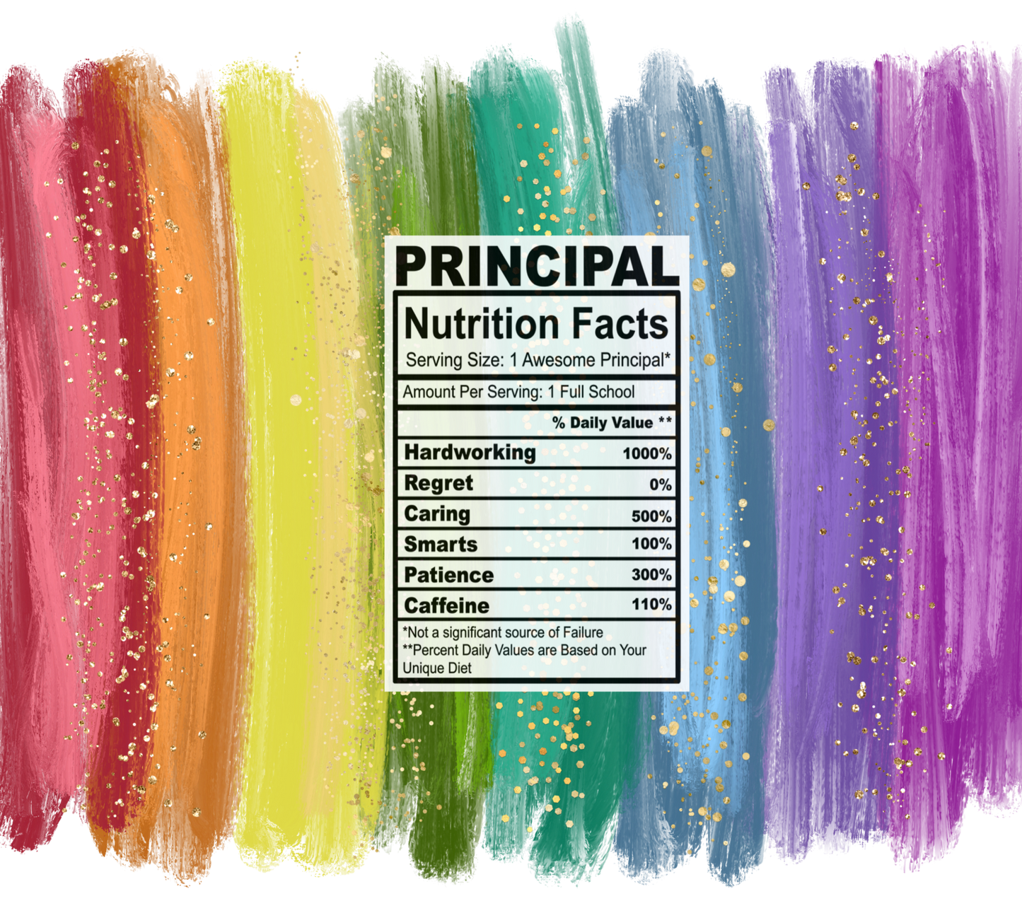 bright rainbow principal nutrition facts svg