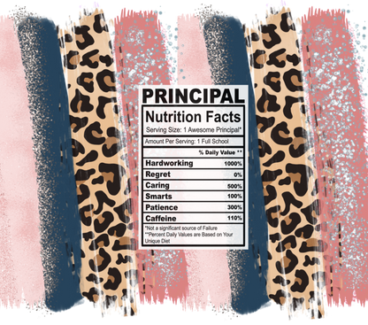pink leopard principal nutrition facts svg