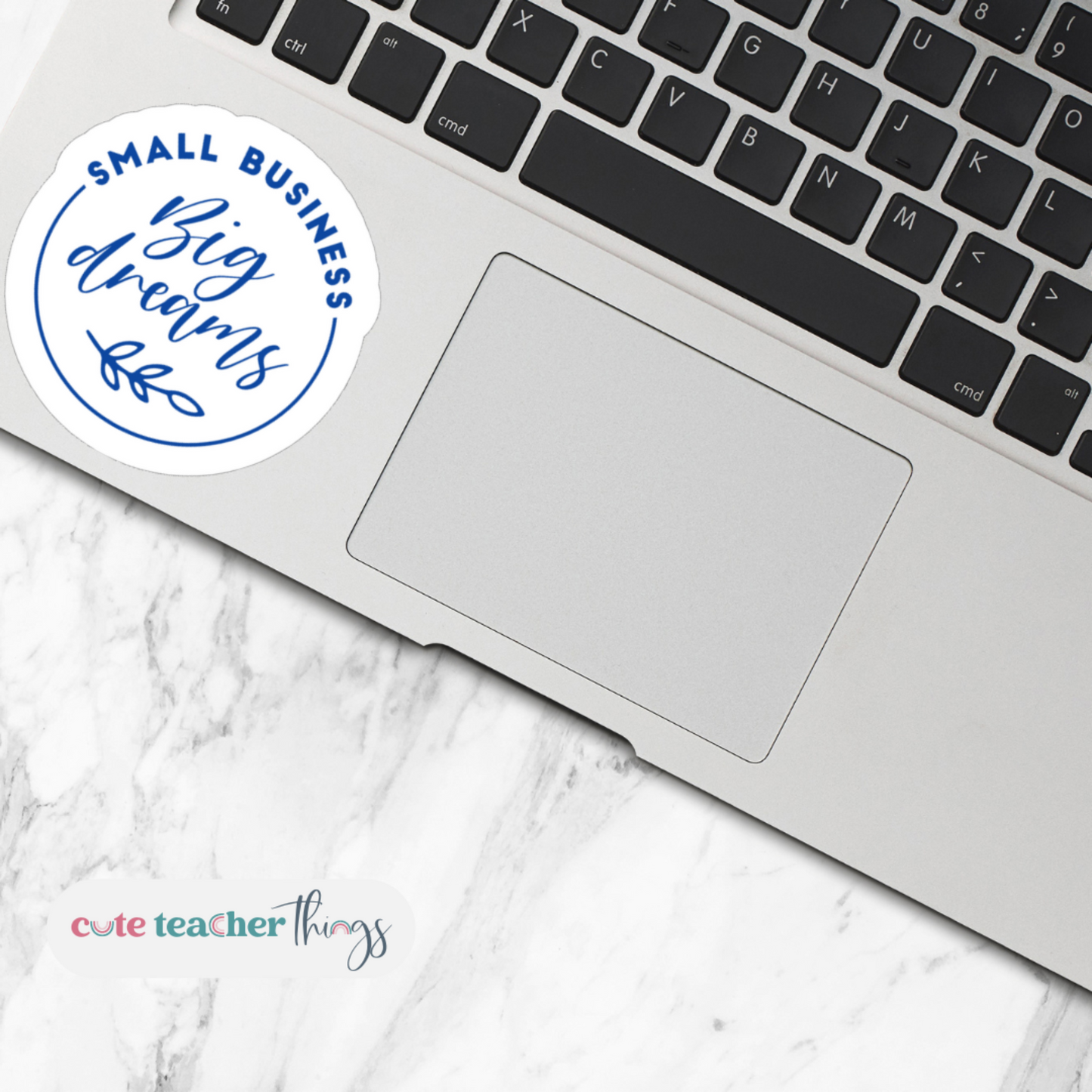 decorative small business big dreams design sticker for laptop, ipad, iphone, journal, tumbler
