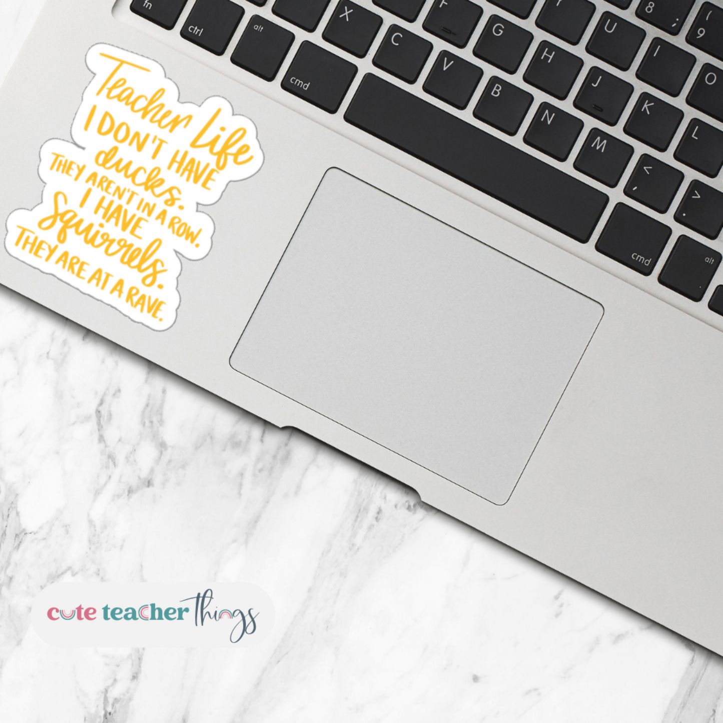 decorative teacher laptop sticker