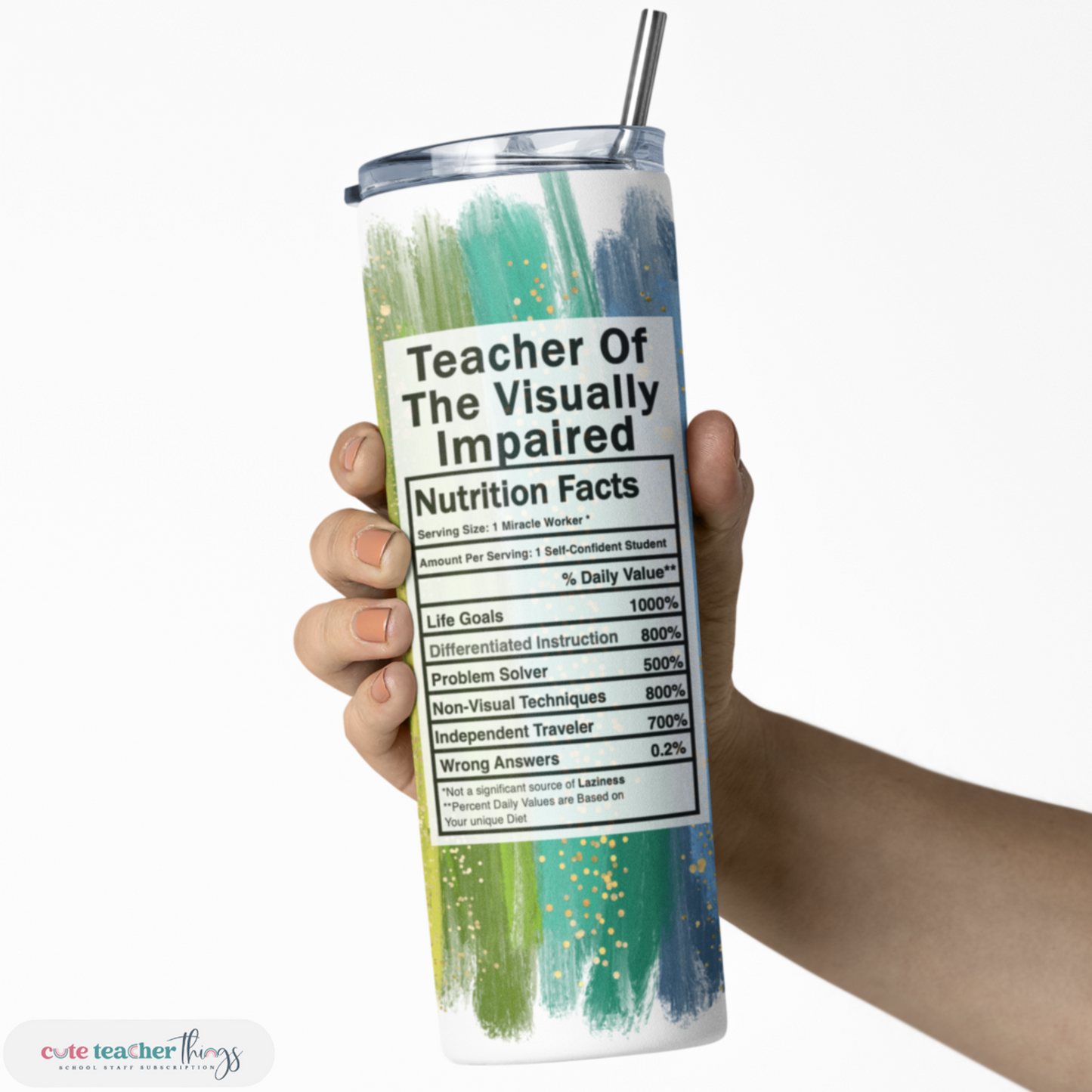 Teacher Of The Visually Impaired Nutrition Tumbler