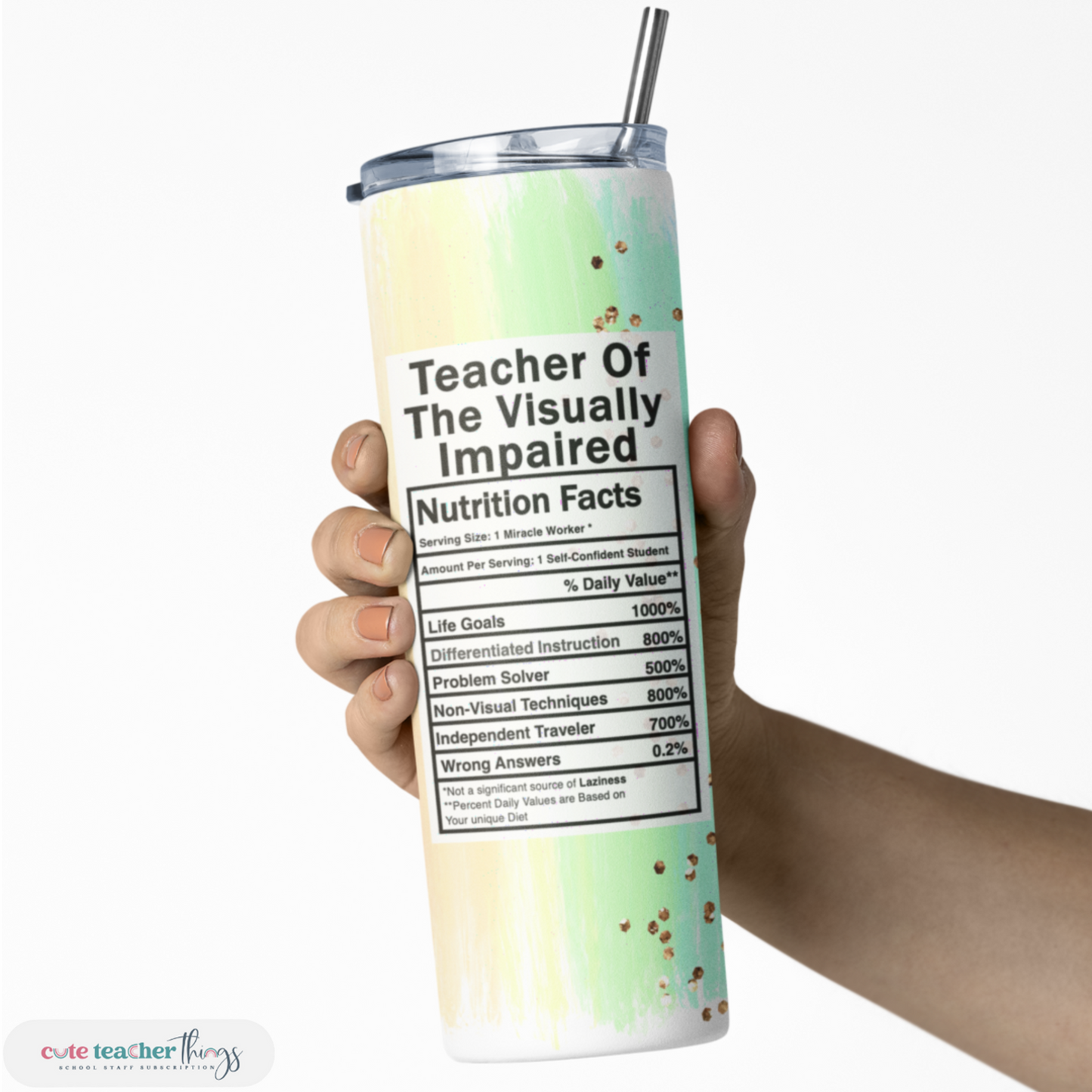 Teacher Of The Visually Impaired Nutrition Tumbler