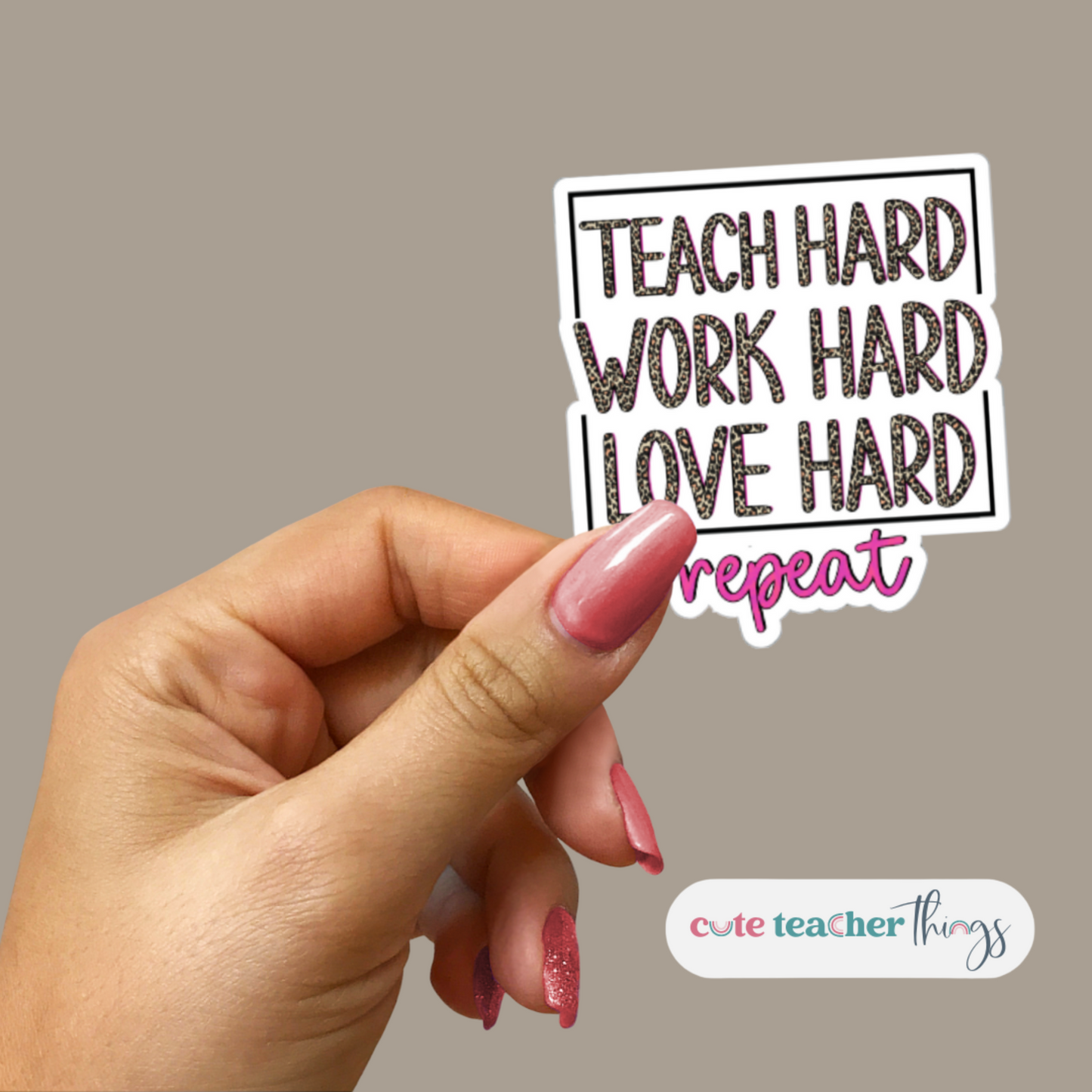 leopard print, weather resistant, hydroflask decal, teacher sticker