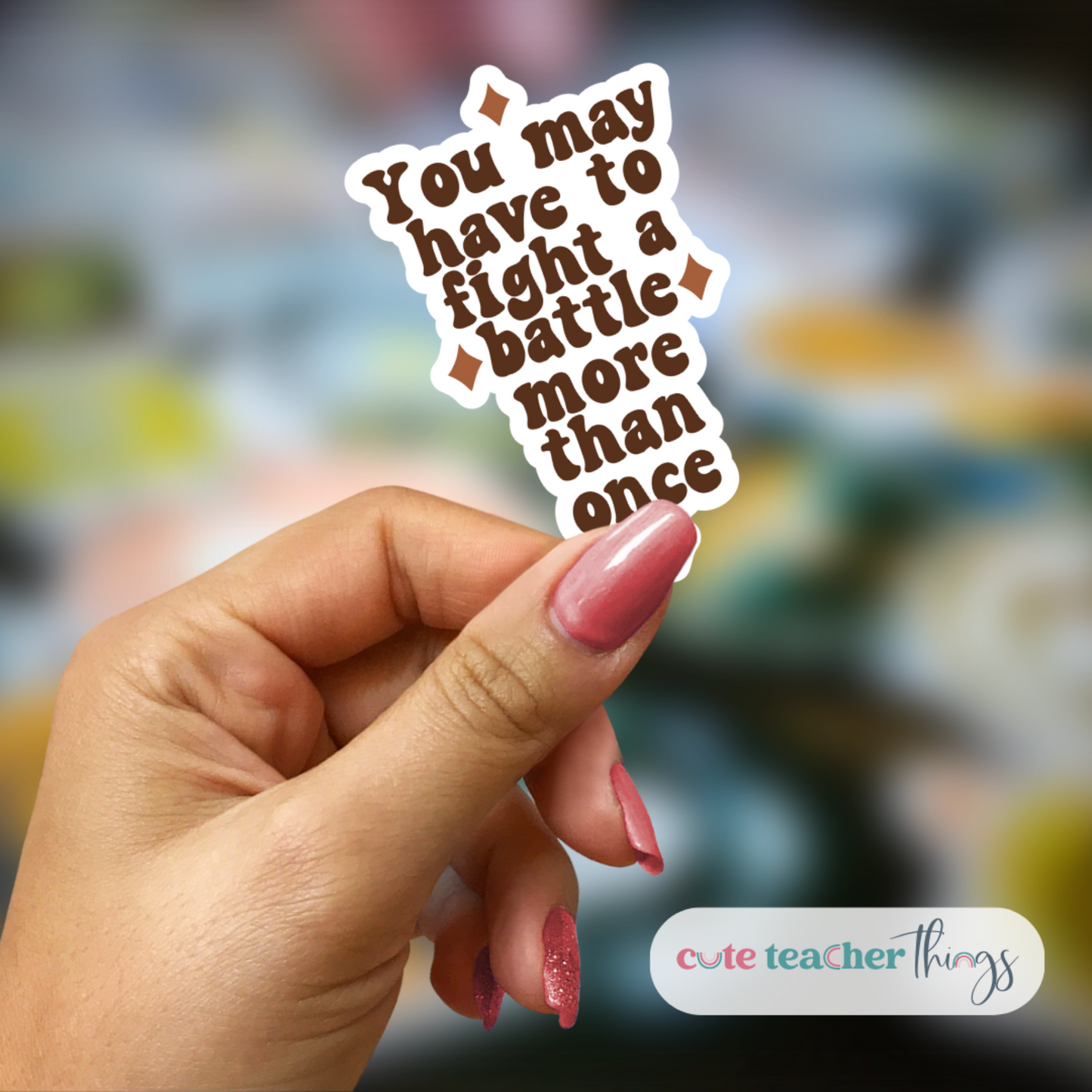 teacher appreciation gift, decorative, weather proof sticker