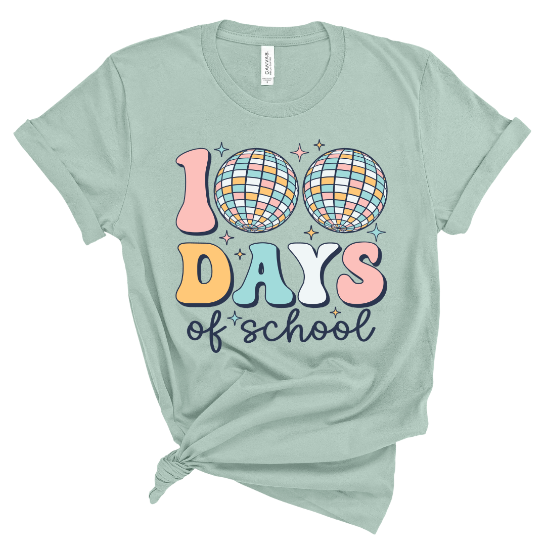 100 Days Of School Disco Ball Tee