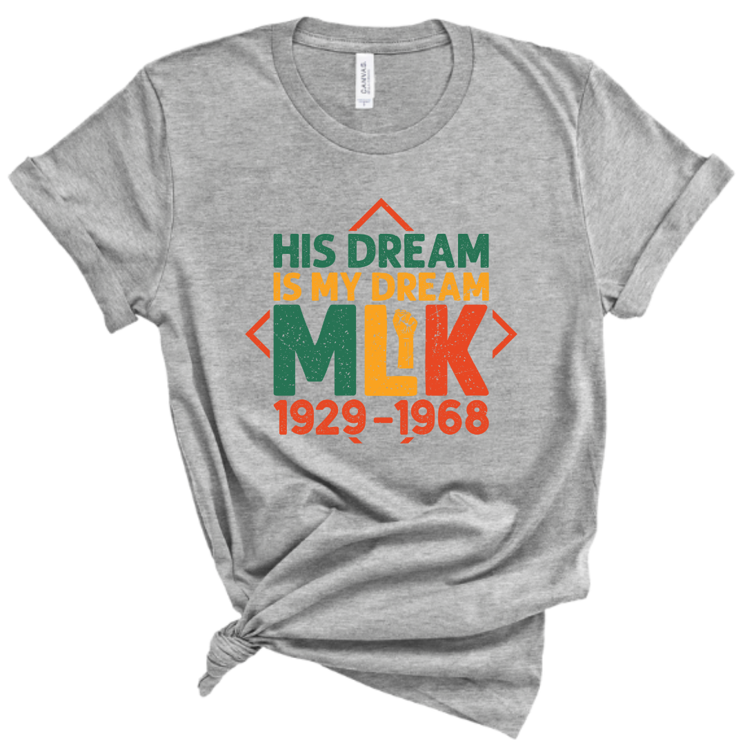 his dream is my dream mlk 1929-1968 tee, blm, black history month shirt