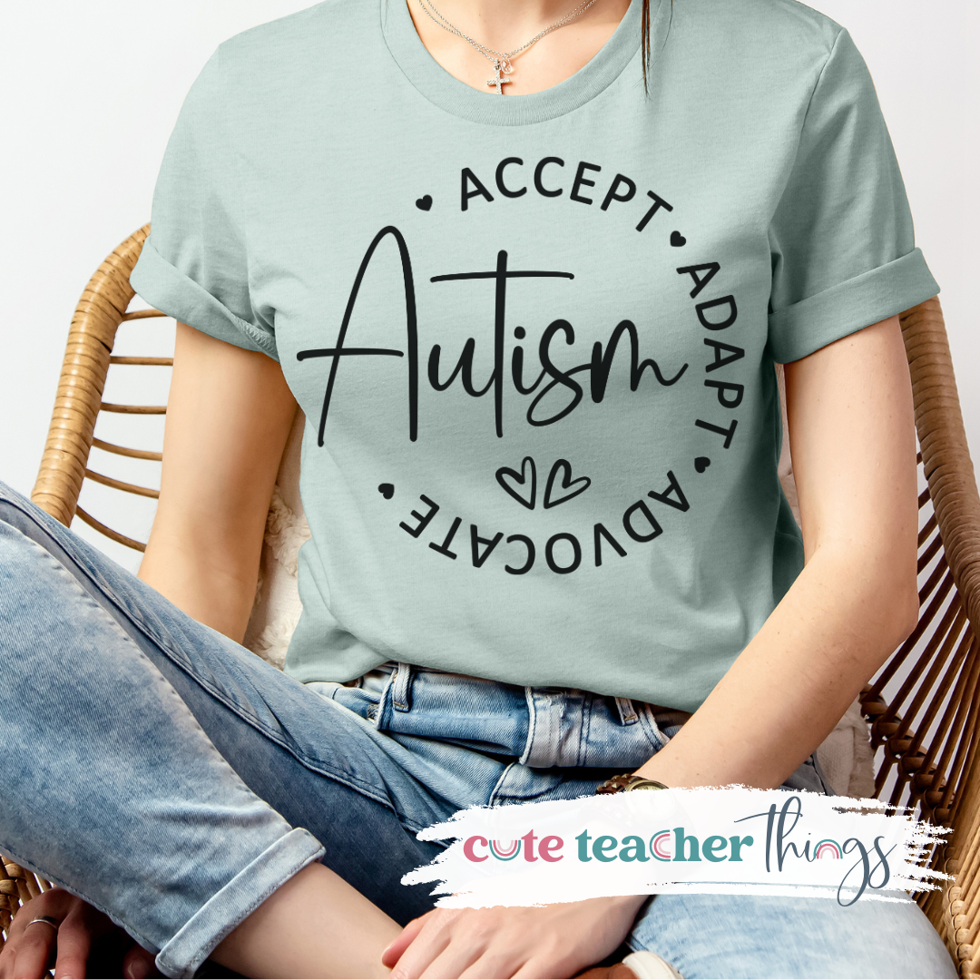 Autism Accept Adapt Advocate Tee