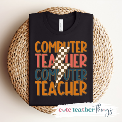 Computer Teacher Lightning Tee