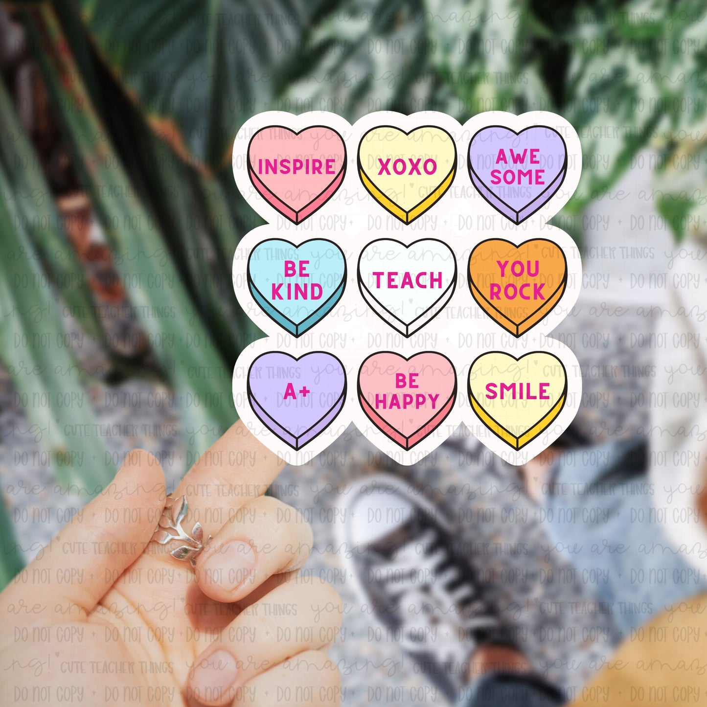 Conversation Hearts Sticker