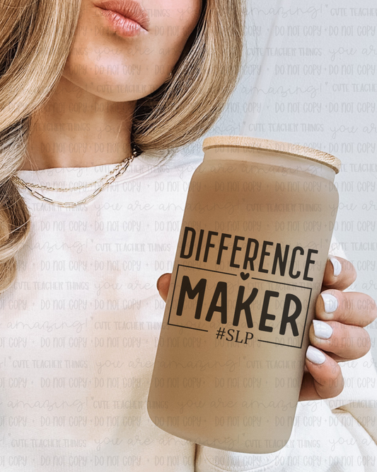 Difference Maker SLP Frosted Glass Cup
