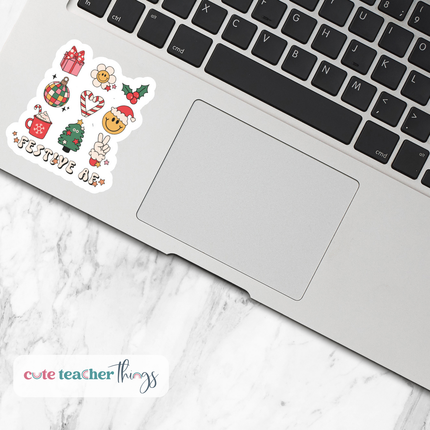 laptop sticker, made to last, christmas decal