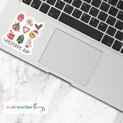 laptop sticker, made to last, christmas decal