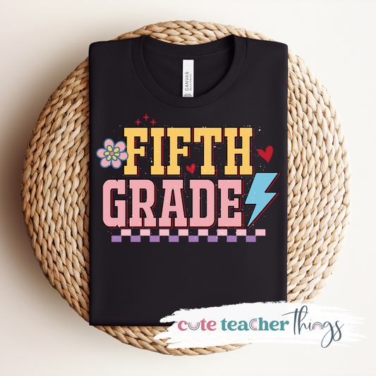 Fifth Grade Lightning Bolt Tee