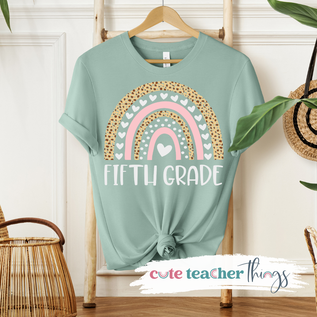 Fifth Grade Rainbow Tee