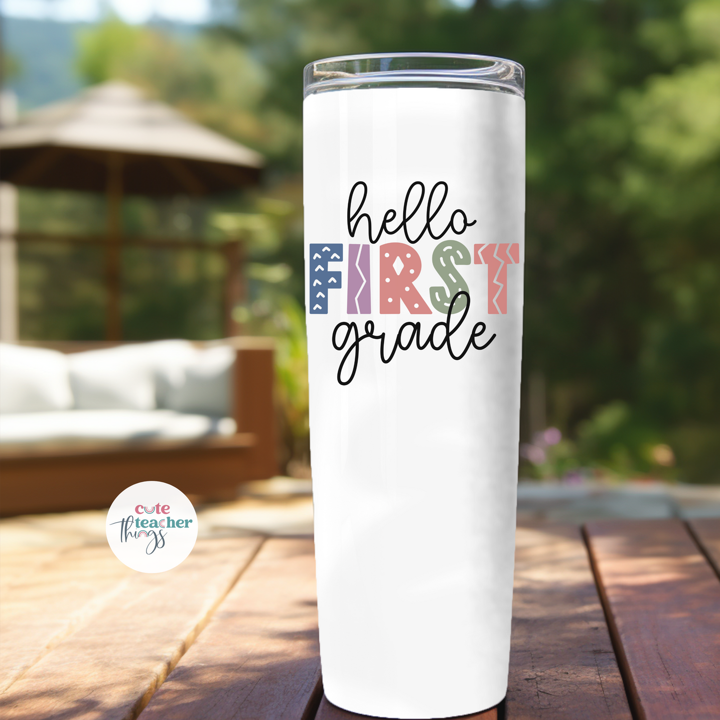 Hello First Grade Tumbler