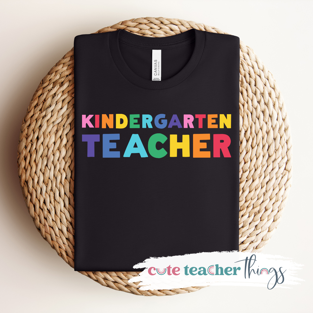 Kindergarten Teacher Colorful  Tee