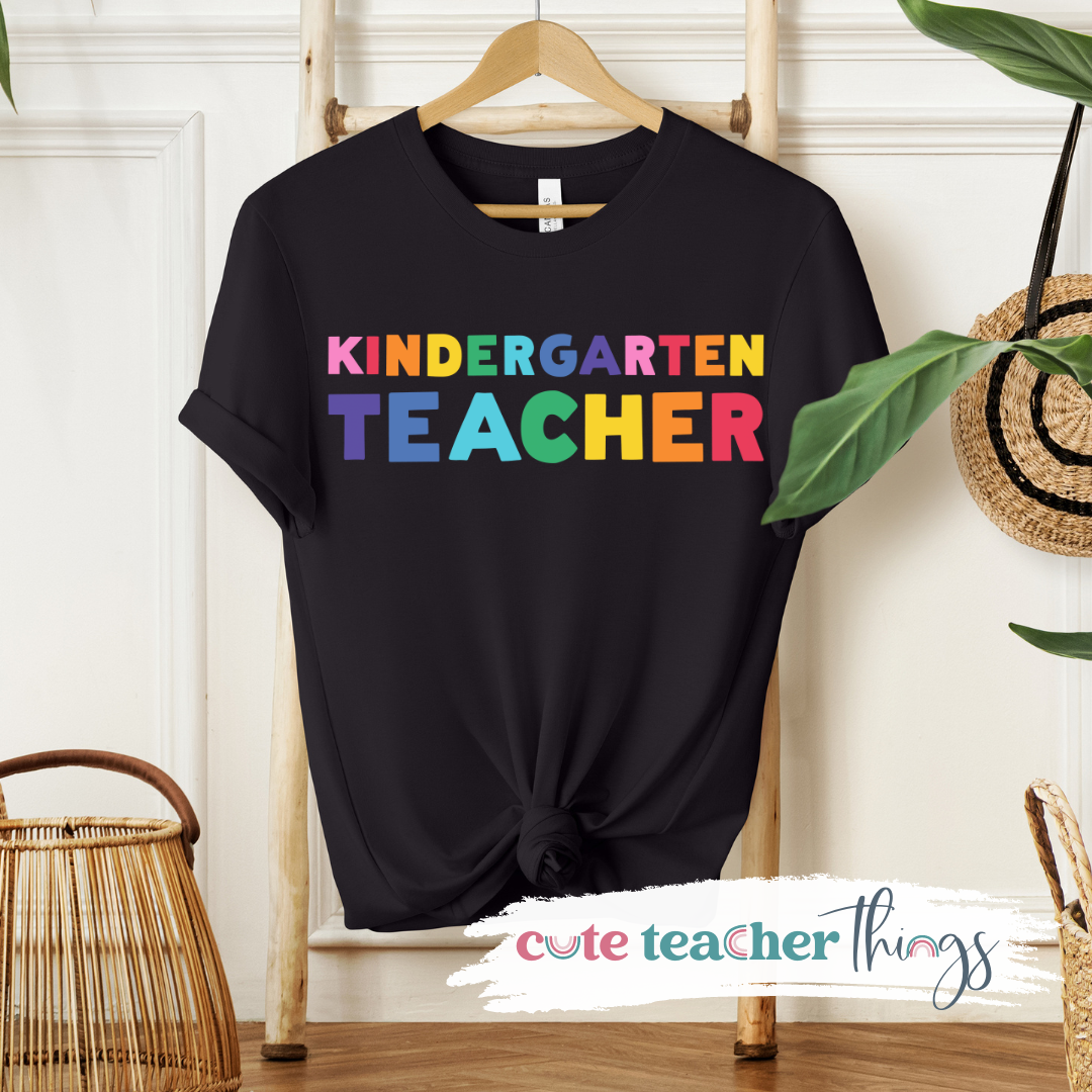 Kindergarten Teacher Colorful  Tee