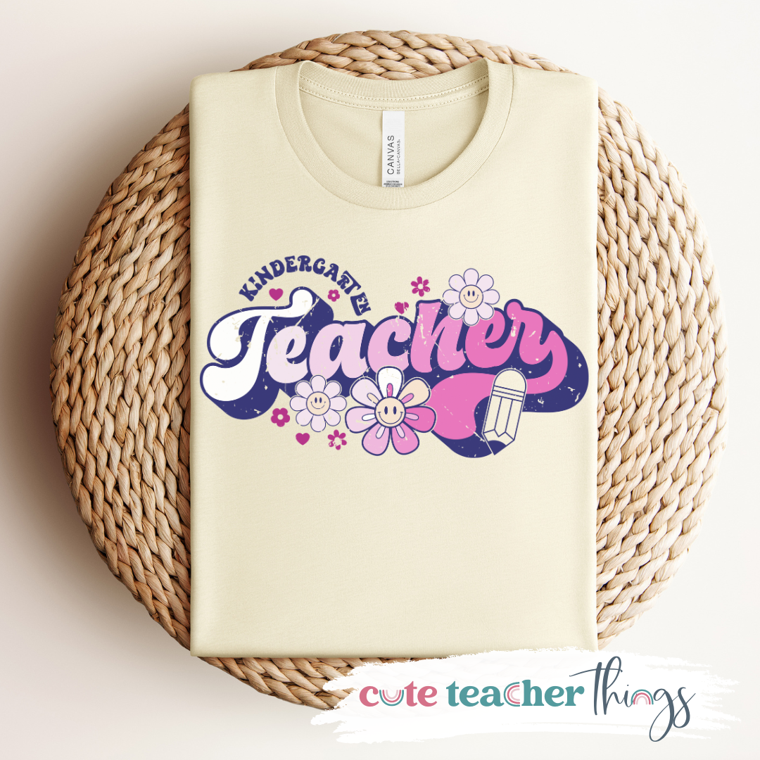 Kindergarten Teacher Flower Tee